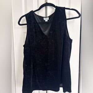 J. Crew Women's Elegant Black Velvet Tank Top